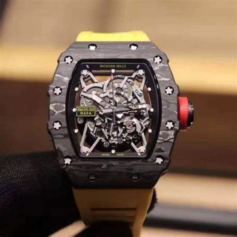 Richard Mille yellow strap watch